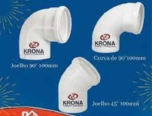 Kit C/ 5 Joelho Cotovelo Esgoto 90ºg Branco Dn 100mm Krona - 7