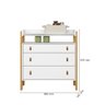 Kit Guarda Roupa com Cômoda Infantil e Berço Mini Cama Magia Q01 Branco Clique Chique - 5