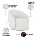 Ver imagem 4 de Sofá 4 Lugares Orgânico 220cm Morgan e Poltrona Lua Linho Cinza D03 - D'Rossi