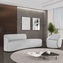 Ver imagem 2 de Sofá 4 Lugares Orgânico 220cm Morgan e Poltrona Lua Linho Cinza D03 - D'Rossi