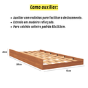 Ver imagem 4 de Beliche com Cama Auxiliar Jaspe Treliche Mdf Cor:off Nature
