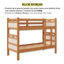 Ver imagem 3 de Beliche com Cama Auxiliar Jaspe Treliche Mdf Cor:off Nature