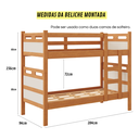 Ver imagem 4 de Beliche com Cama Auxiliar Jaspe Treliche Mdf Cor:off Nature