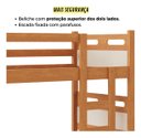 Ver imagem 2 de Beliche com Cama Auxiliar Jaspe Treliche Mdf Cor:off Nature