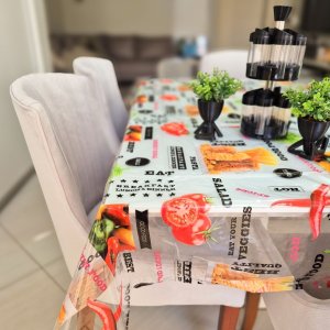 Toalha de Mesa Pvc Transparente 2,10x1,40 Impermeável Mod 08