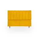 Ver imagem 1 de Cabeceira Estofada Moderna e Elegante para Cama de Casal 140 Eros Suede