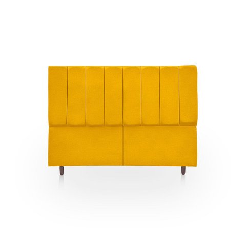 Cabeceira Estofada Moderna e Elegante para Cama de Casal 140 Eros Suede
