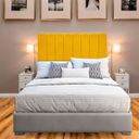 Ver imagem 2 de Cabeceira Estofada Moderna e Elegante para Cama de Casal 140 Eros Suede