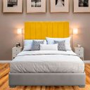 Ver imagem 2 de Cabeceira Estofada Moderna e Elegante para Cama de Casal 140 Eros Suede