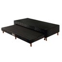 Ver imagem 5 de Cama Box c/Auxiliar Casal: Colchão Espuma Polar D28 Pérola Gray + Base CRC Rústico Black(138x188)