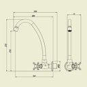 Ver imagem 5 de Torneira Cozinha Parede Soluz 27380 Meber - Cromado