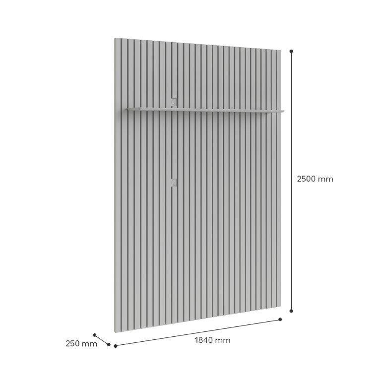 Painel Ripado Su 1.80m para Tv Té 75'' Cor Cinamomo - 2