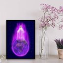 Ver imagem 2 de Quadro Chama Violeta Saint Germain 24x18cm:Madeira branca