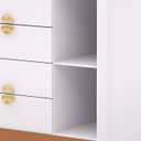 Ver imagem 4 de Cômoda para Quarto 93cm com Espelho Nara Flex Branco V02 - Mpozenato