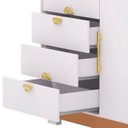 Ver imagem 3 de Cômoda para Quarto 93cm com Espelho Nara Flex Branco V02 - Mpozenato