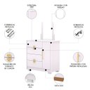 Ver imagem 6 de Cômoda para Quarto 93cm com Espelho Nara Flex Branco V02 - Mpozenato