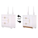Ver mais imagens de Cômoda para Quarto 93cm com Espelho Nara Flex Branco V02 - Mpozenato