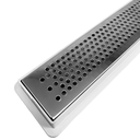 Ver imagem 3 de Ralo Linear 5x90 Seca Box Banheiro Inox Polido Bolinhas e Coletor Branco Saídas 40mm e Tela (5cm X 9