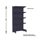 Ver imagem 2 de Gondola Centro 170 Amapa Flex Kit 9 Metros 1 Ponta Preto SPE - Amapá