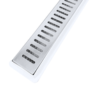 Ver imagem 2 de Ralo Linear 5x90 Inox Tradicional Coletor Raso 3cm Banheiro Branco
