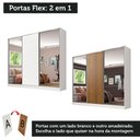Ver mais imagens de Guarda Roupa Juvenil 100% Mdf Madesa Kevin 3 Portas de Correr com Espelhos - Branco/rustic