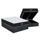 Ver imagem 1 de Cama Box Baú Queen: Colchão Espuma D45 Orthoflex Bari + Base Crc Courano Gray (158x198)