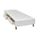 Ver imagem 1 de Cama Box Castor Solteiro Poli Branco com 2 Gavetas 88x188x27cm