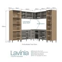 Ver imagem 2 de Cozinha Completa Lavinia 16 Portas 3 Gavetas MDP Imperial e Fumê J Carvalho