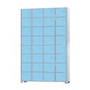 Ver imagem 1 de Armário Roupeiro de Aço para Vestiário 32 Portas Locker Azul Claro com Chave