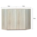 Ver imagem 2 de Armário Canto Diagonal Luciane 2 Portas Luci Legno Crema