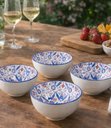 Ver imagem 1 de Jogo 4 Bowls Porcelana Estampada Boho Mediterrâneo com Caixa Presente Premium
