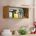 Ver imagem 2 de Armário de Cozinha 1 Porta Basculante 70cm Castanho/off White