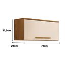 Ver imagem 3 de Armário de Cozinha 1 Porta Basculante 70cm Castanho/off White