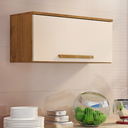 Ver imagem 1 de Armário de Cozinha 1 Porta Basculante 70cm Castanho/off White