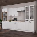 Ver imagem 1 de Cozinha Modulada Completa Americana 100% MDF 350cm com Rodapé Provence Multimóveis Crink-CPL002