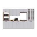 Ver imagem 2 de Cozinha Modulada Completa Americana 100% MDF 350cm com Rodapé Provence Multimóveis Crink-CPL002