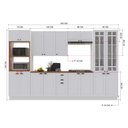 Ver imagem 4 de Cozinha Modulada Completa Americana 100% MDF 350cm com Rodapé Provence Multimóveis Crink-CPL002