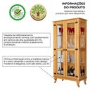 Ver imagem 3 de Conjunto Cristaleira e Buffet Bella Lunna 4 Portas Madeira Maciça Imbuia