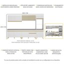 Ver imagem 4 de Cozinha Completa 5 peças com Armário e Balcão MP3750 Veneza GW Multimóveis Branca