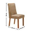 Ver imagem 4 de Mesa de Jantar Olimpia 4 Lugares Quadrada MDF Laminado 90cm Amadeirado Moderna 90cm