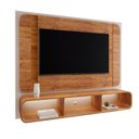 Ver imagem 2 de Painel para TV até 75 Polegadas com 180,5cmx149cm Led e Nichos Monet Bege Off White/Mel