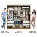 Ver imagem 5 de Guarda-roupa Casal Madesa Reno 3 Portas de Correr