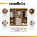 Ver imagem 4 de Guarda Roupas Casal Capela com Espelho 2 Portas 4 Gavetas Raissa