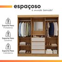 Ver imagem 7 de Guarda Roupas Casal Capela com Espelho 2 Portas 4 Gavetas Raissa