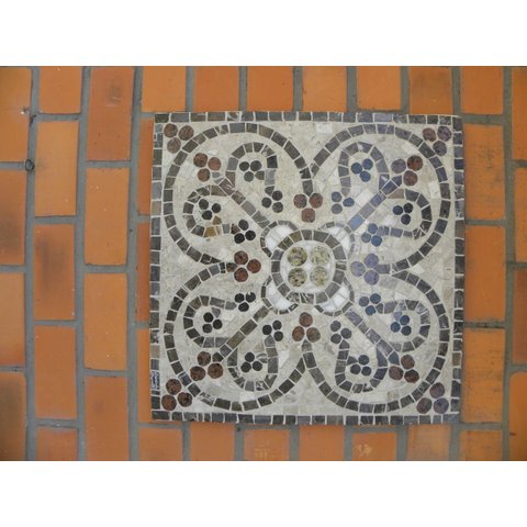 Mandala de Parede Trevo Bizantino Mosaico 100cm