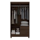 Ver imagem 3 de Guarda Roupa Casal Vila Serena 4 Portas 2 Gavetas MDP Ébano Demóbile
