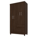 Ver imagem 5 de Guarda Roupa Casal Vila Serena 4 Portas 2 Gavetas MDP Ébano Demóbile