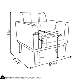 Poltrona Base Madeira Preto Kit 2 Ana Suede Verde - Ibiza - 4