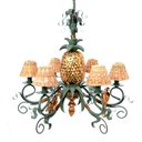 Ver imagem 1 de Lustre Pendente Clássico Copacabana em Metal e Folha de Ouro para Sala de Jantar e Ambientes Moderno