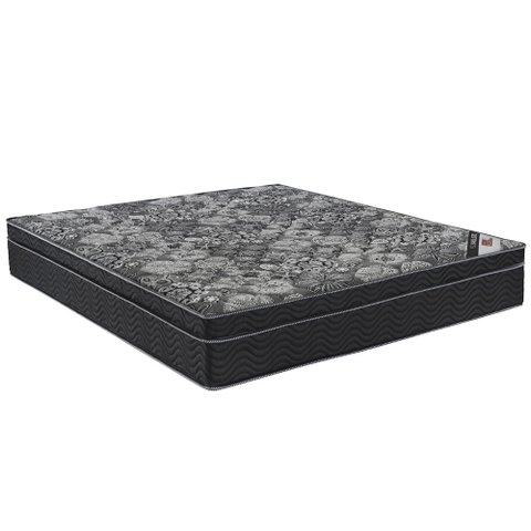 Colchão Viúva Ortobom ISO Molas Nanolastic Black Ortopillow Preto/Cinza 128X188X35